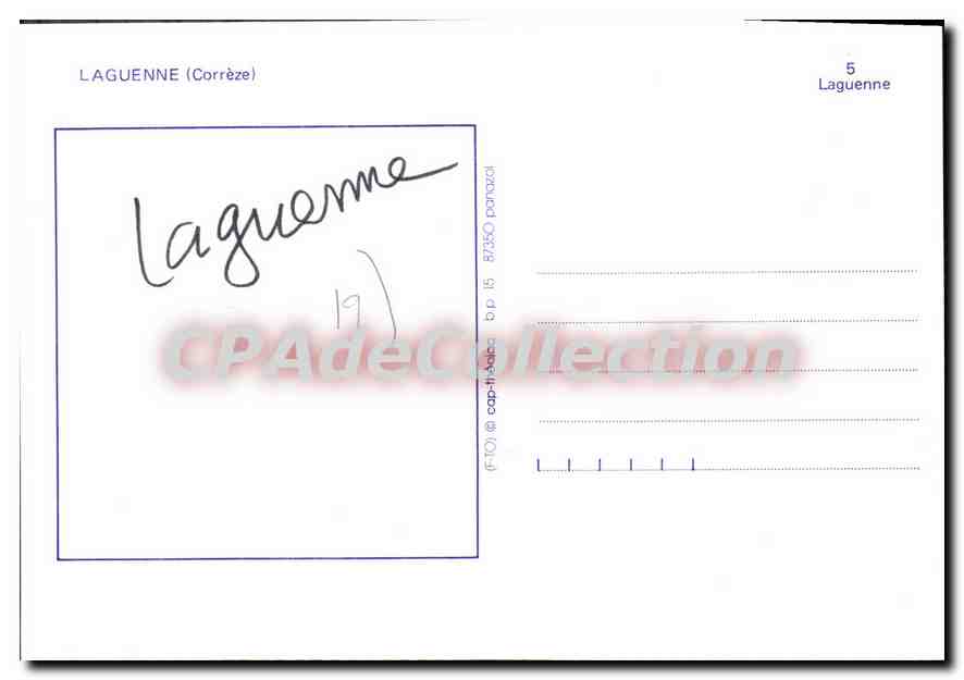 CPSM Laguenne — Verso