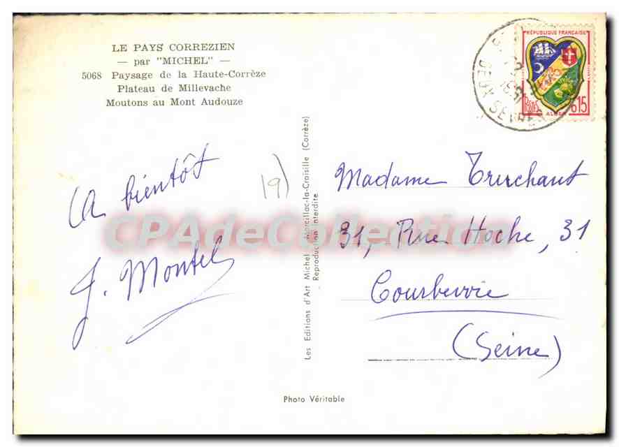 Landscape of the Haute-Corrèze — Plateau de Millevache — Éditions d'Art Michel — Back