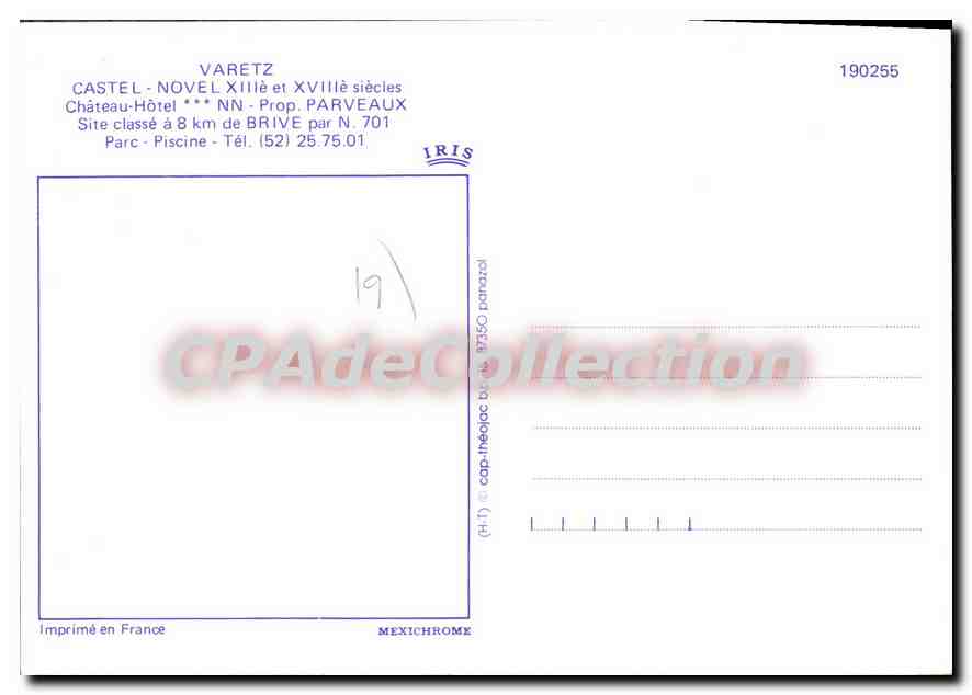 CPSM Varetz Castel Novel  — Verso