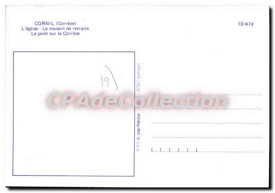 Cornil — Souvenir de Cornil — CPAdeCollection — Verso