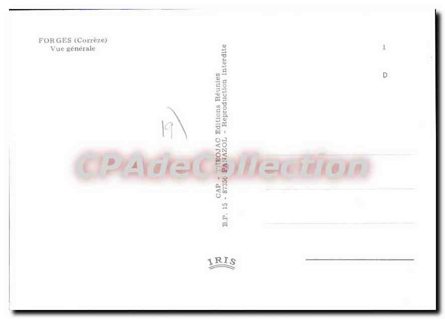 Forges (Corrèze) — Vue générale — IRIS — Verso