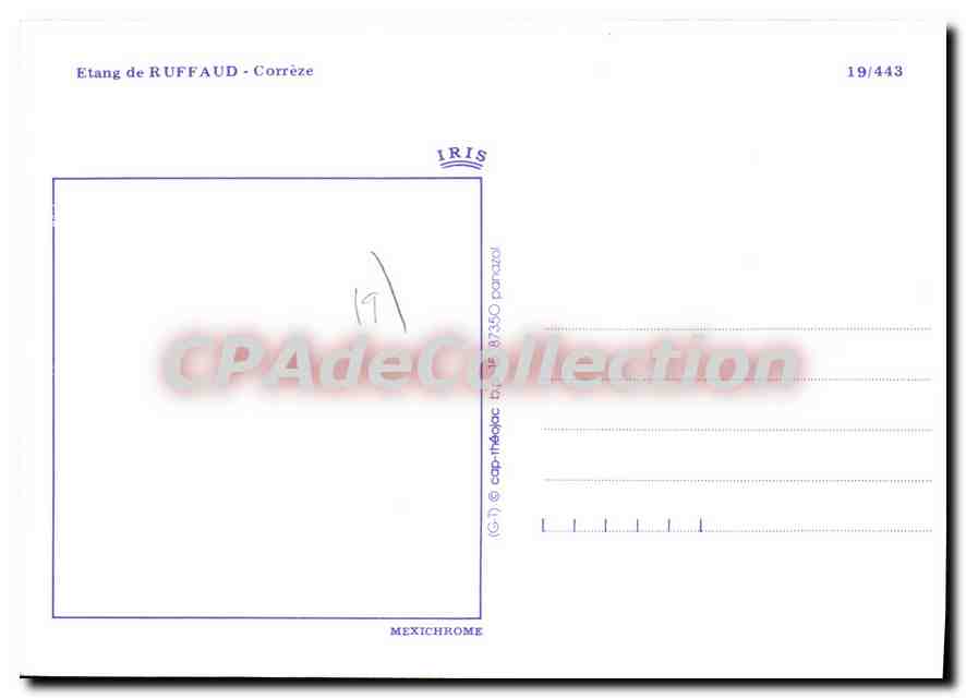 Etang de Ruffaud — Camping — Souvenir — Mexichrome, n°19/443 — Back