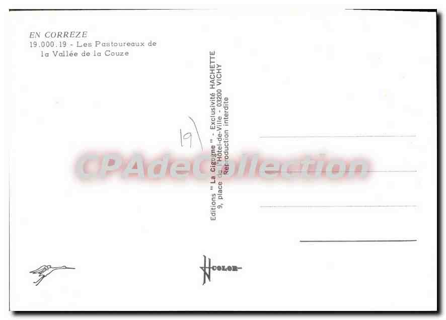 CPSM En Correze Les Pastoureaux De La Vallee De La Couze — Verso
