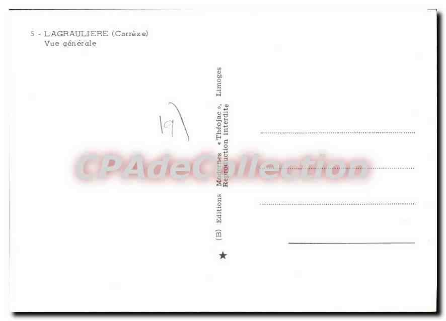 CPSM Lagrauliere Vue Generale — Verso