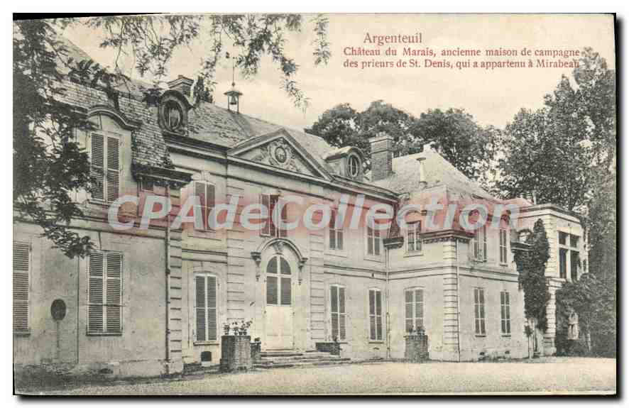 CPA Argenteuil Chateau Du Marais Ancienne Maison De Campagne Mirabeau