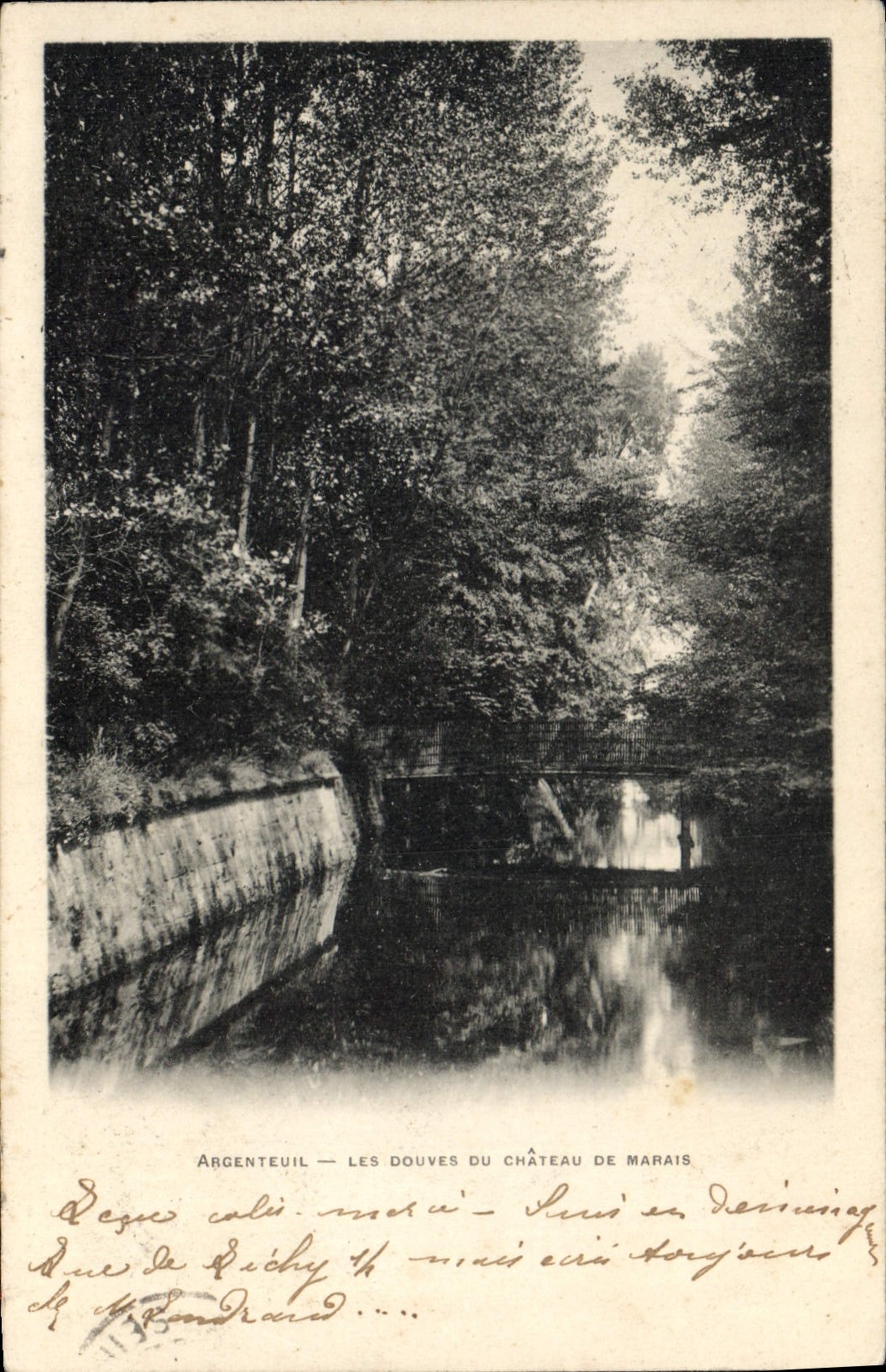 CPA Argenteuil Les Douves Du Chateau De Marais
