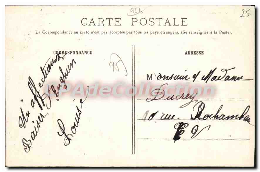 CPA Enghien Les Bains Un Coin Du Grand Lac — Rückseite