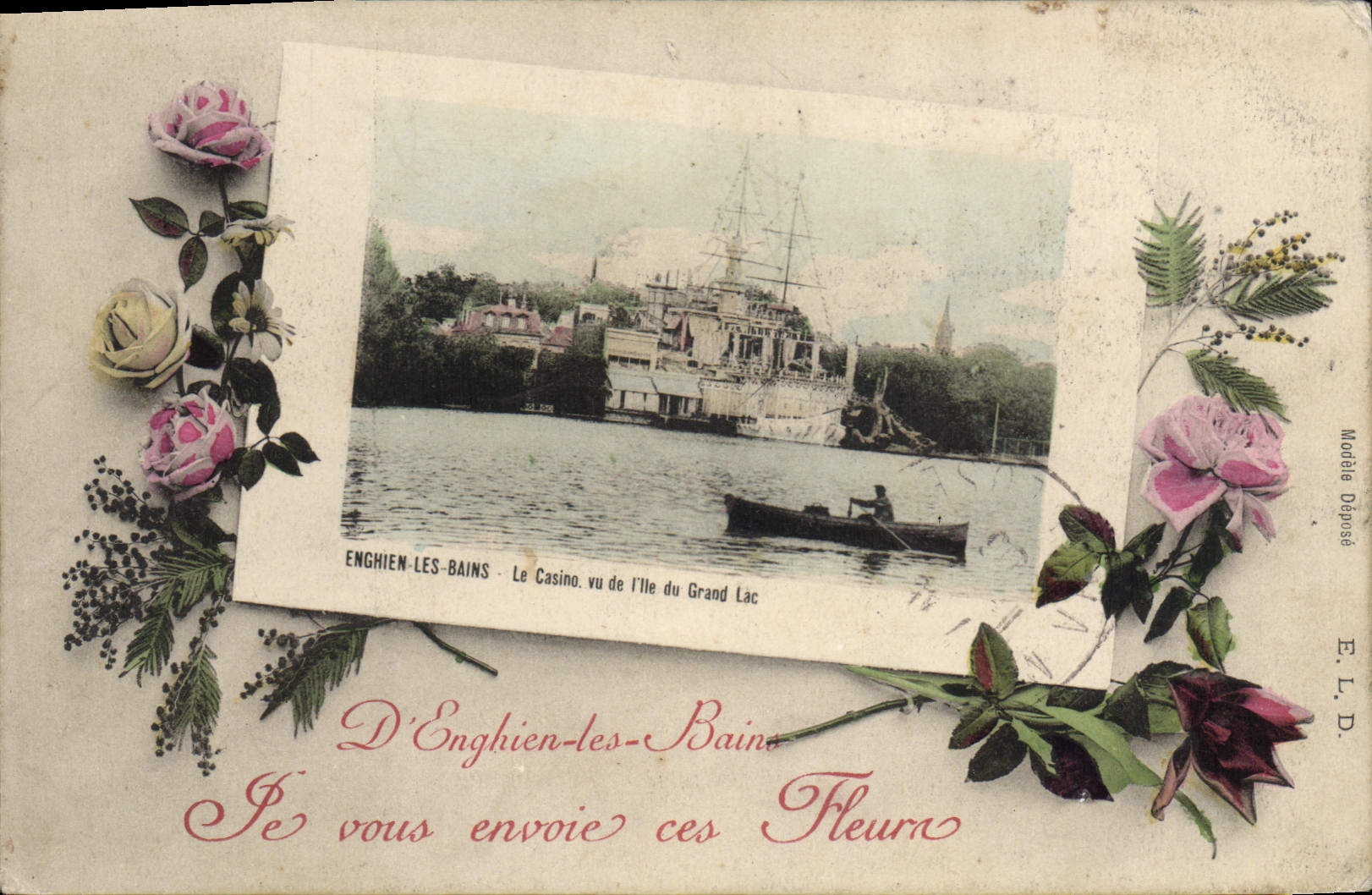 Enghien-les-Bains — Le Casino vu de l'Île du Grand Lac — E. L. D.