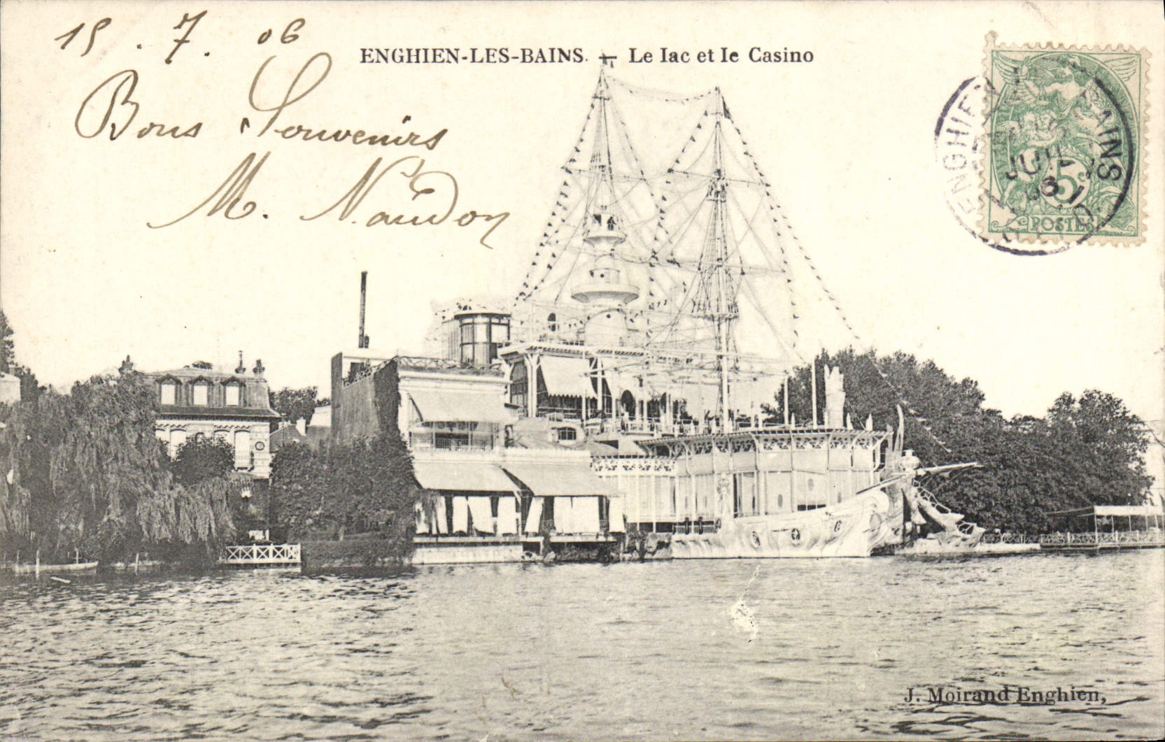CPA Enghien Les Bains Le Lac Et Le Casino
