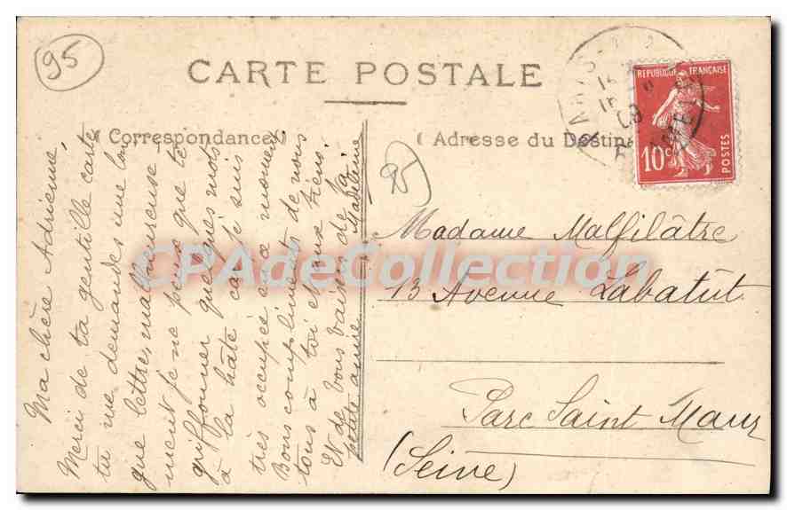 Enghien-les-Bains — Vista interna dell'istituto termale — Marchio « Abeille », depositato, n°11 — Verso