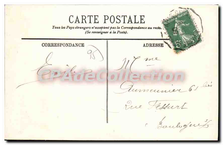 CPA Enghien Villas Sur Le Petit Lac — Rückseite