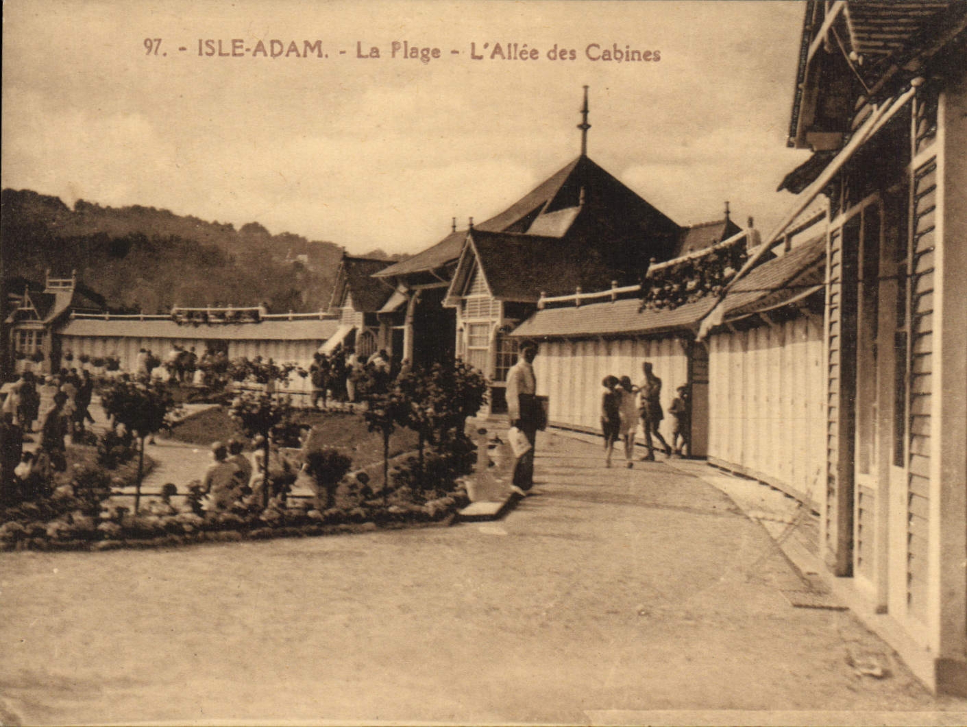 Isle-Adam - La Plage - L'Allée des Cabines — Édition G. Olivier, photographe