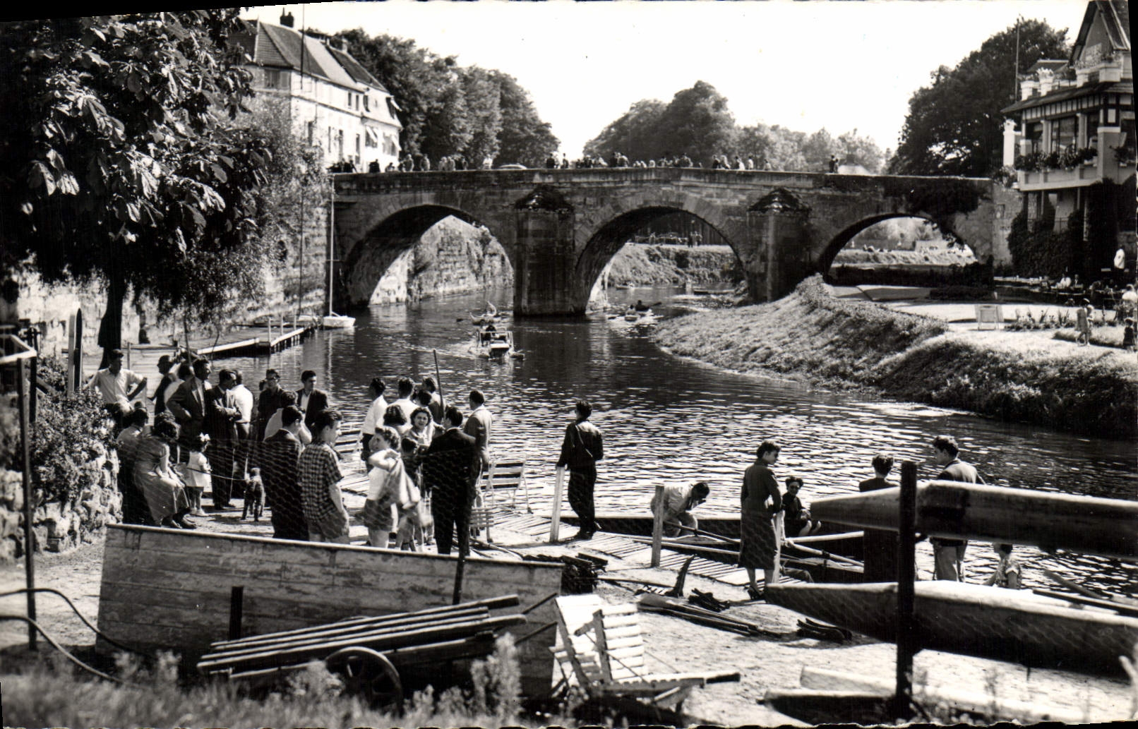 L'Isle Adam (S.-et-O.) — El Muelle y el Puente del Cabouillet — Edición GALF, París