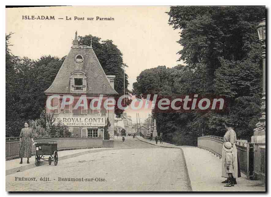 CPA L'Isle Adam Le Pont Sur Parmain restaurant royal Conti