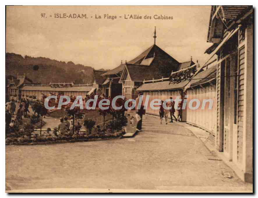 Isle-Adam - La Plage - L'Allée des Cabines
