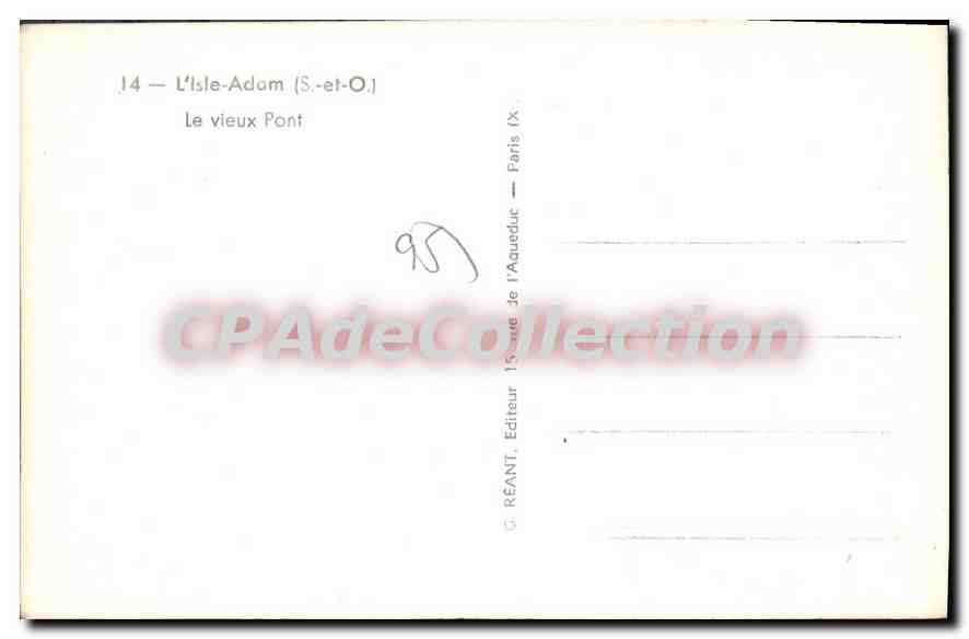 CPA Ilse Adam Le Vieux Pont — Rückseite