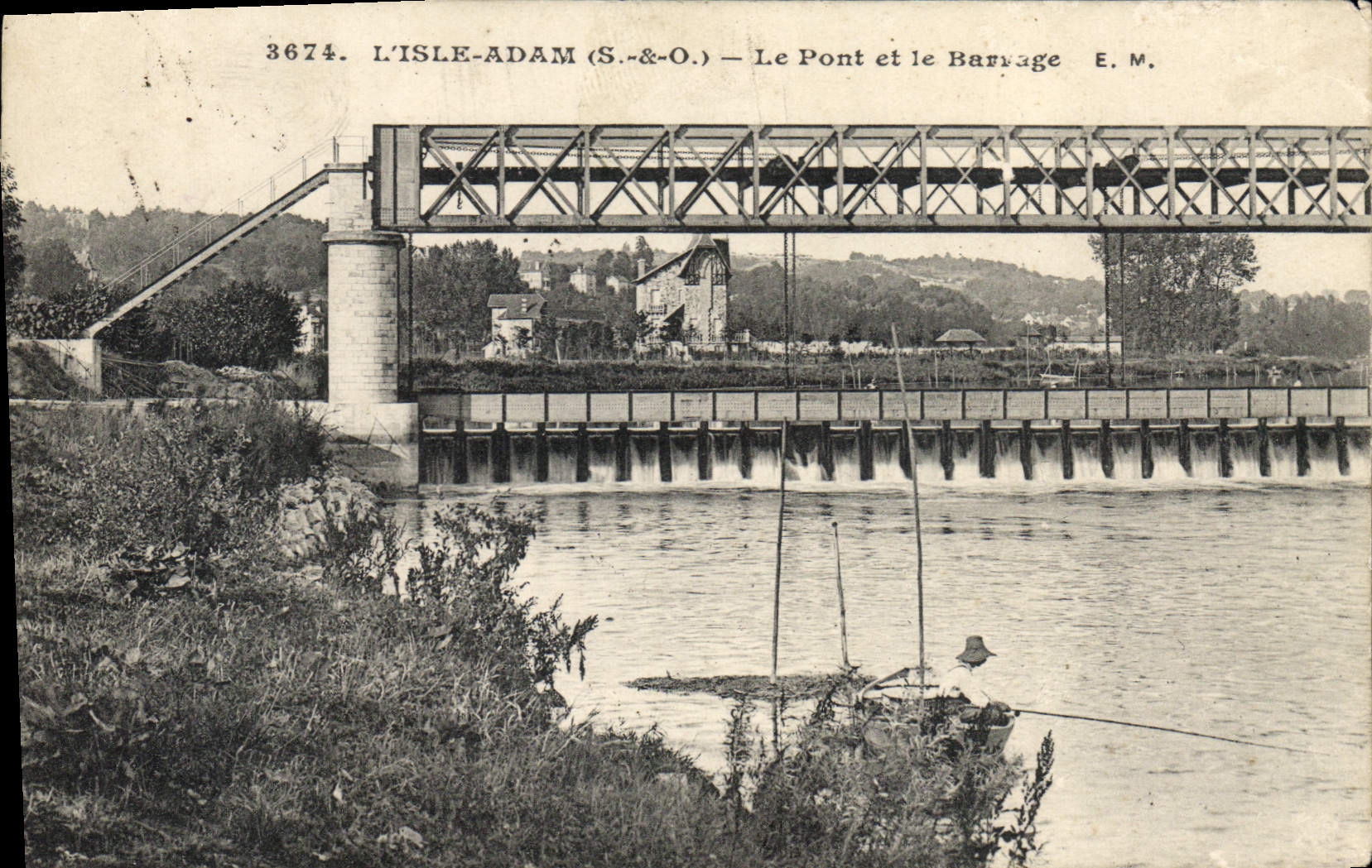 L'Isle-Adam (S.&O.) — Le Pont et le Barrage — E.M. n°3674