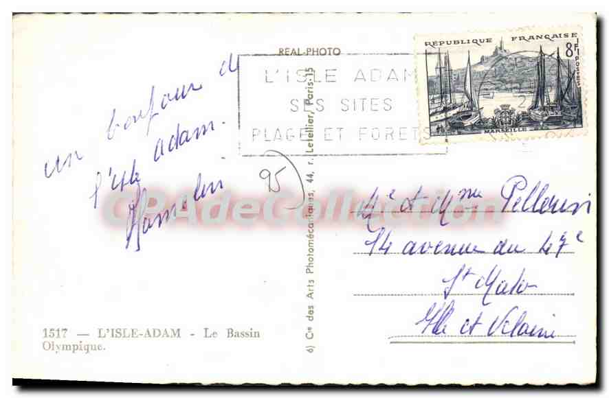 L'Isle-Adam — Le Bassin Olympique — Cie des Arts — Rückseite