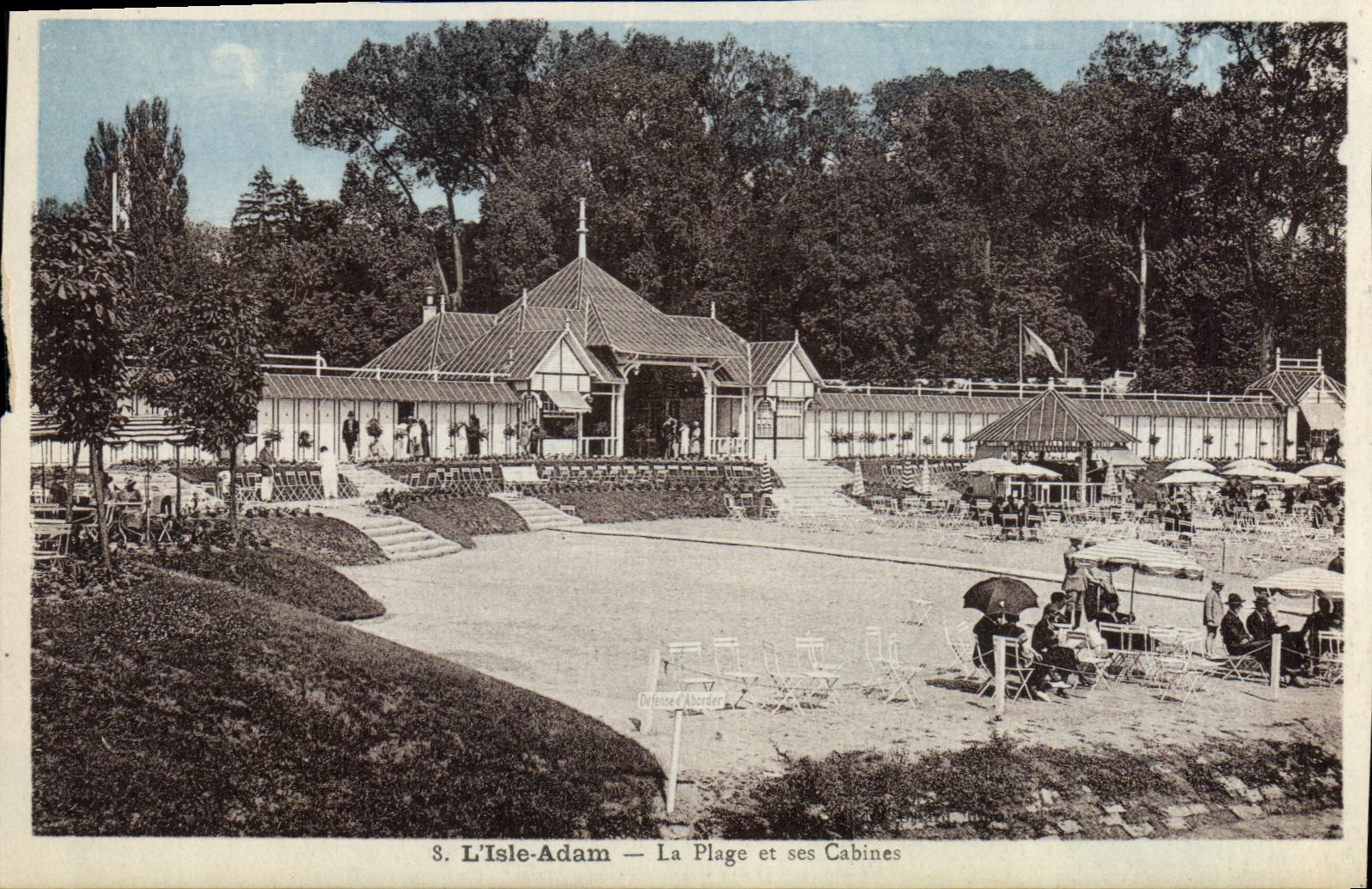 L'Isle-Adam — La Plage et ses Cabines — Heil & Bouyau & Cie, Toulouse