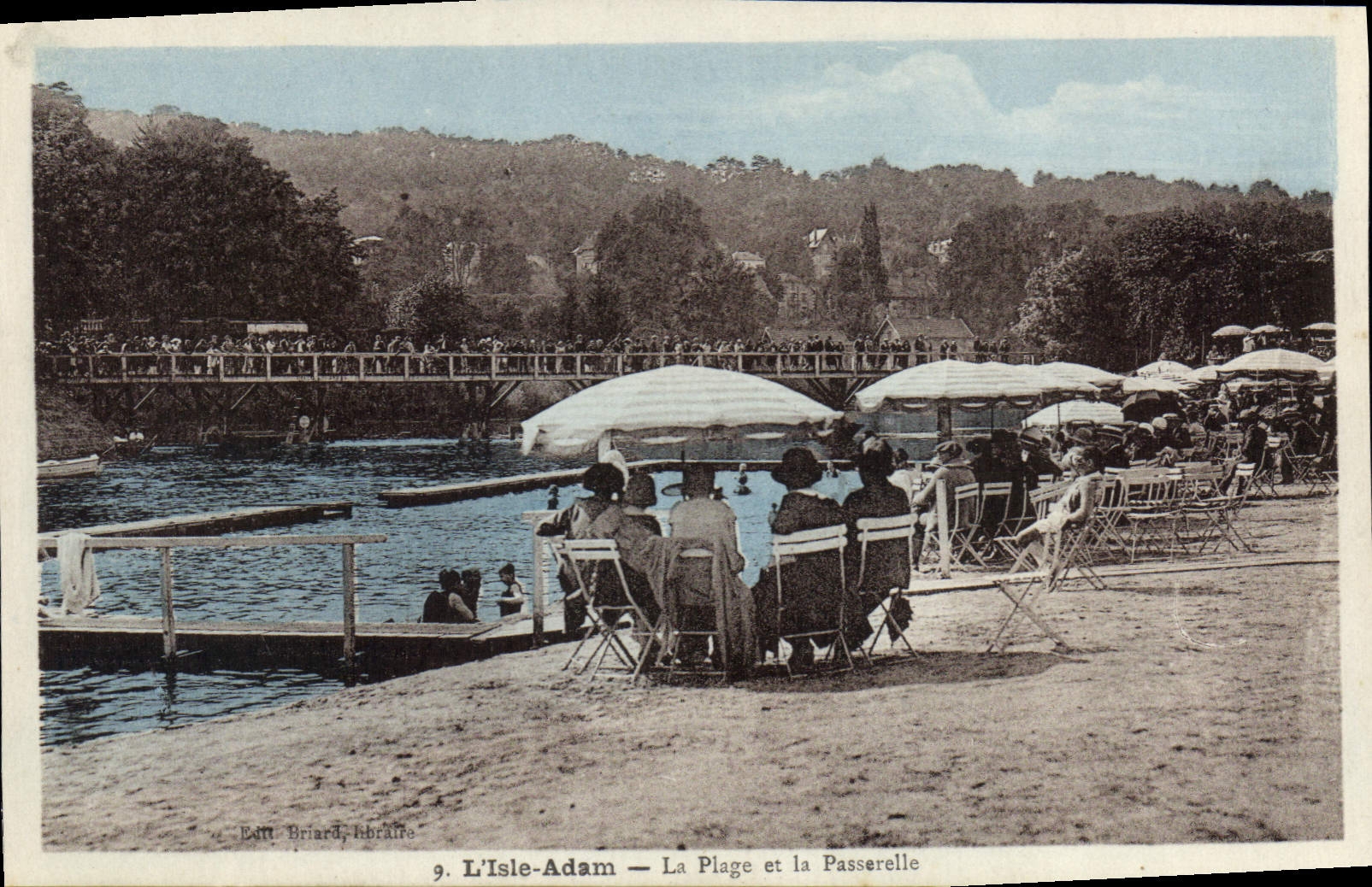 L'Isle-Adam — La Plage et la Passerelle — Édit. Briard, libraire