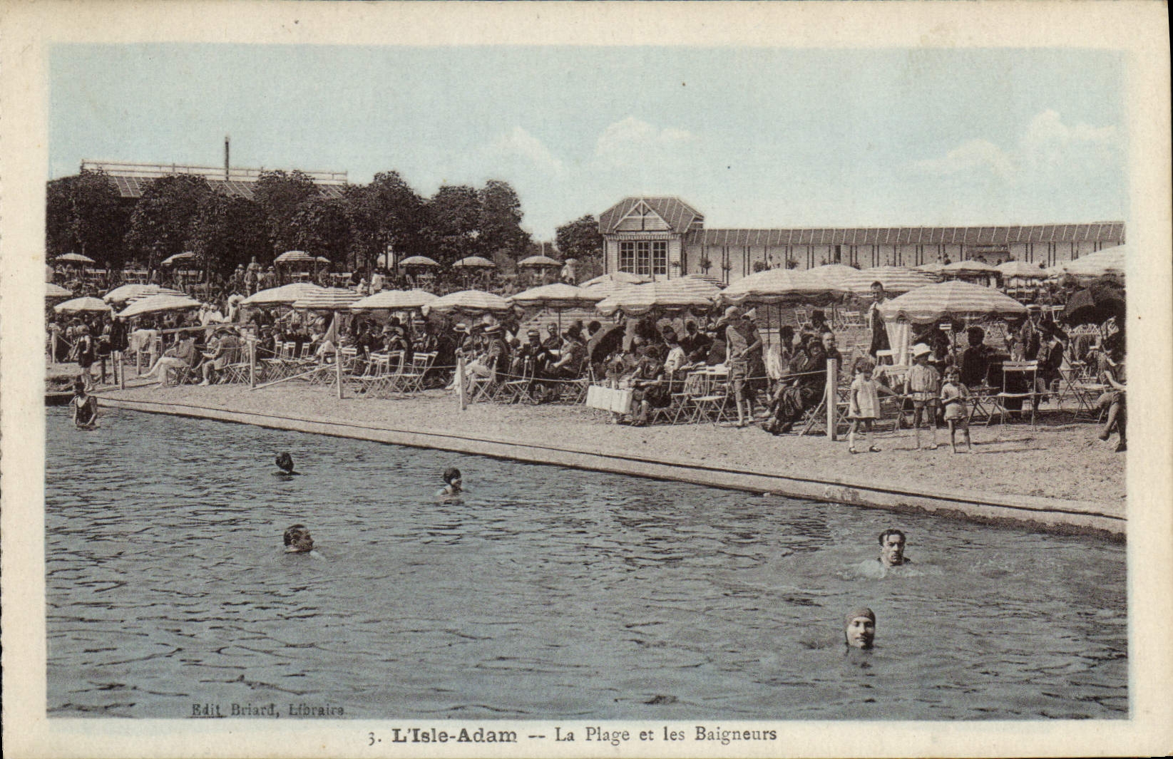 L'Isle-Adam — La Plage et les Baigneurs — Edit Briard, Libraires