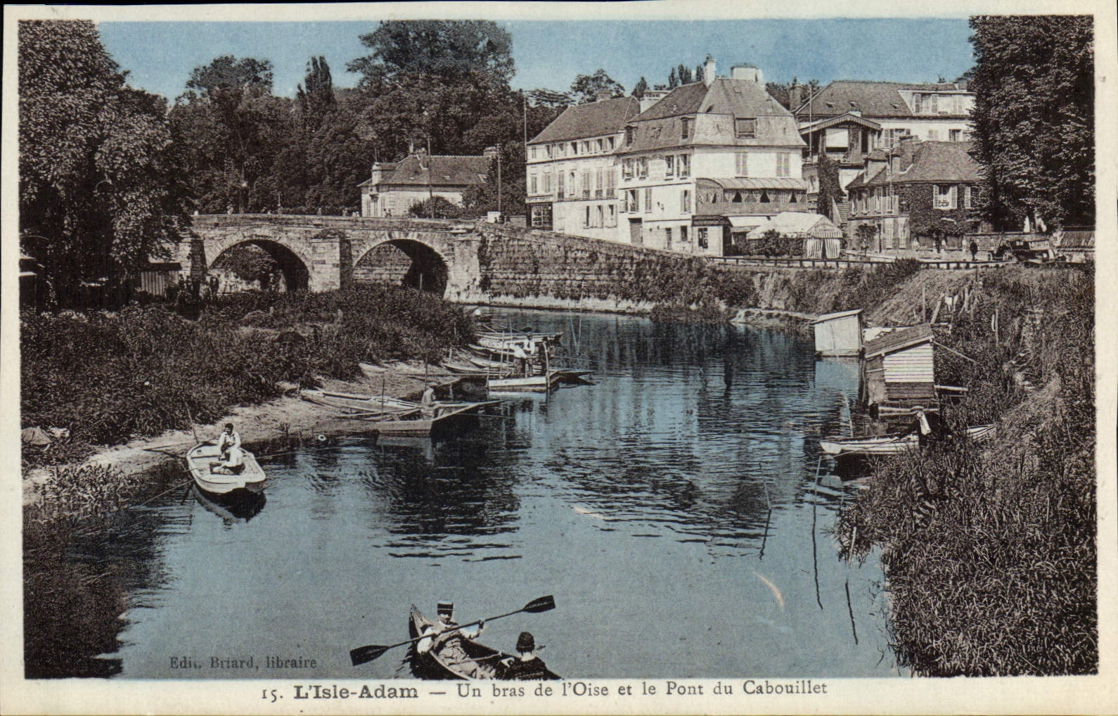 L'Isle-Adam — Un bras de l'Oise et le Pont du Cabouillet — Édit. Briard, libraire