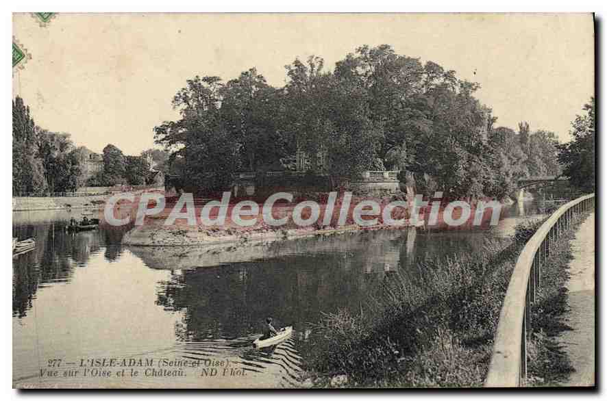 L'Isle-Adam (Seine-et-Oise) — Vista sull'Oise e sul Castello — N.D. l'hol. — N° 277