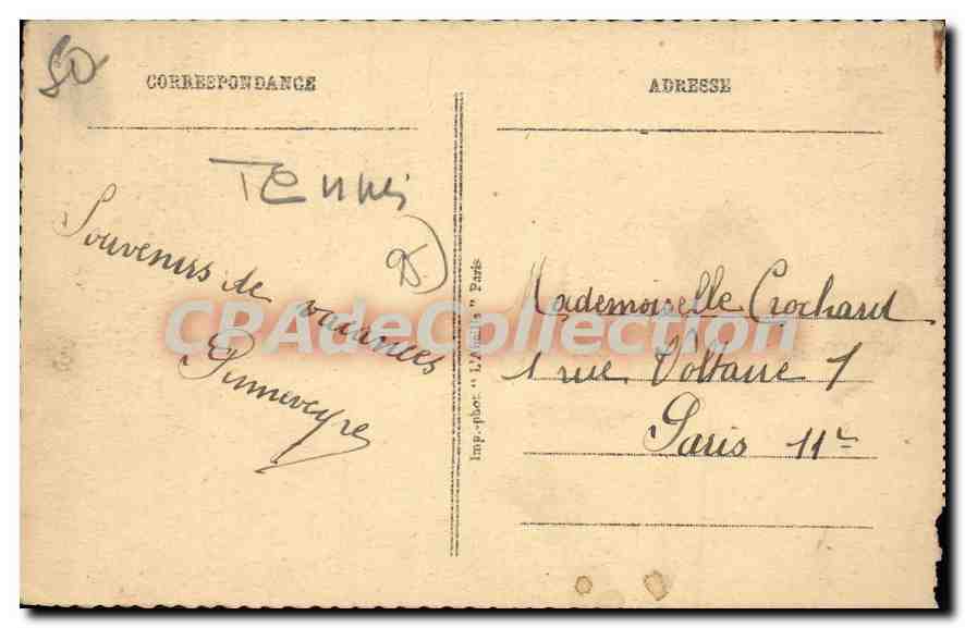 Isle-Adam - La Plage. Autour des Tennis — Imp. Phot. 'L'Écho' Paris, n°95 — Verso