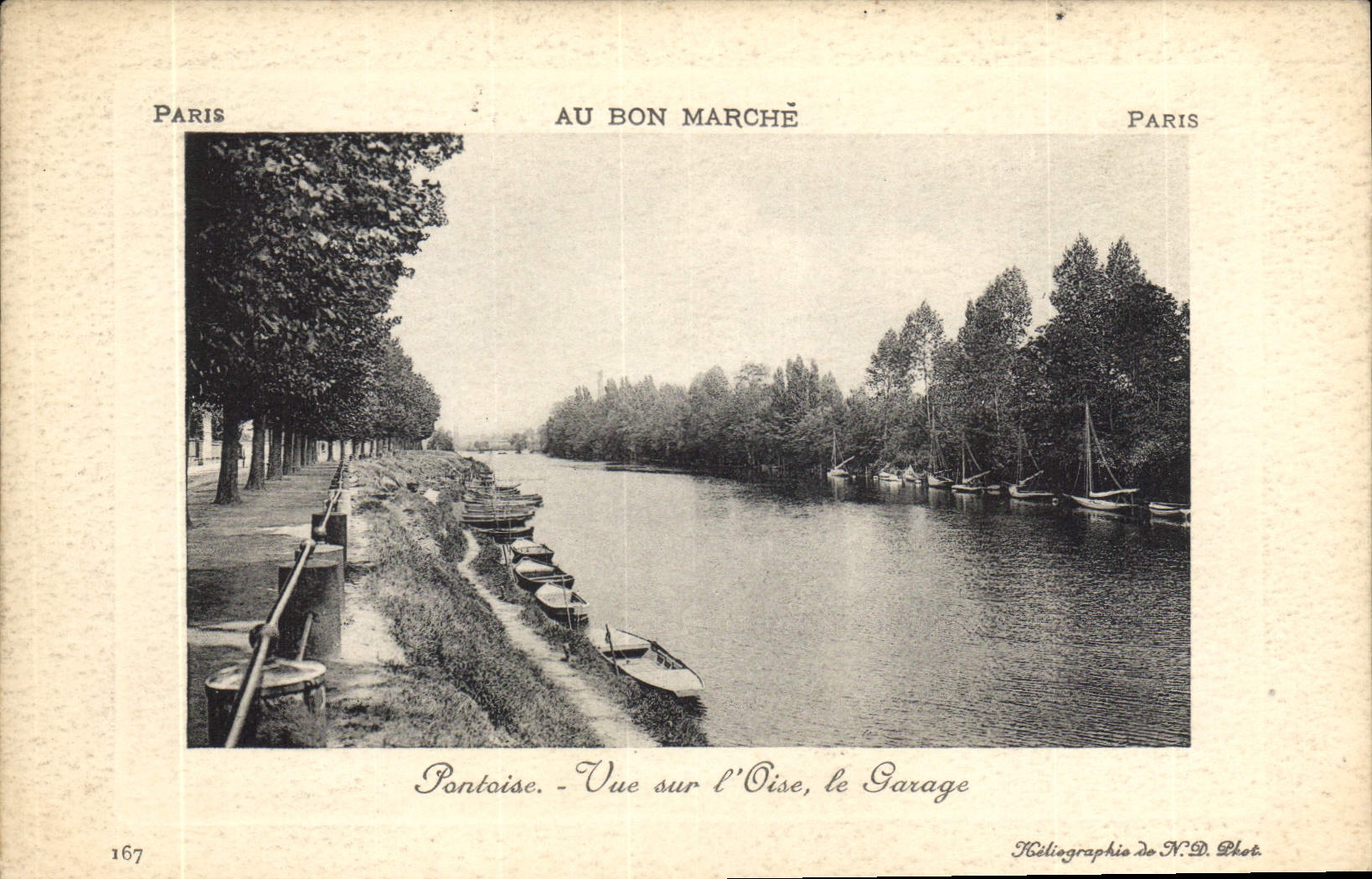 CPA Pontoise Vue Sur I'Oise Le Garage