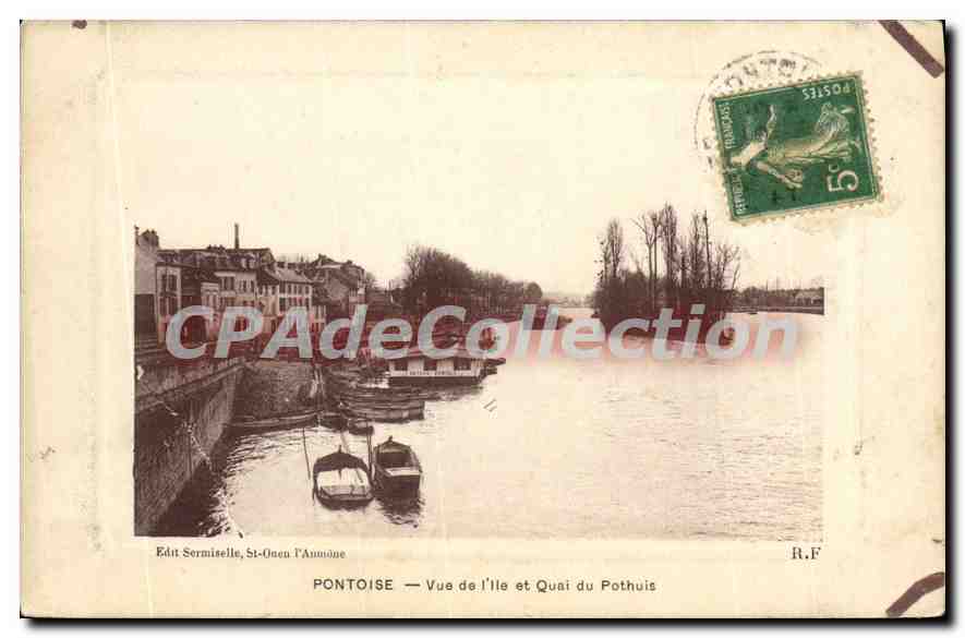 CPA Pontoise Vue De I'Ile Et Quai Du Pothuis