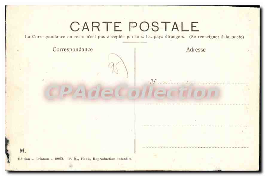 CPA Parc De St Gratien Le Chateau La Princesse Mathilde — Back