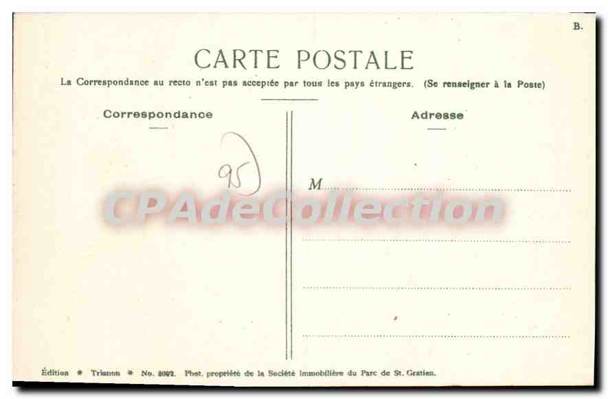 CPA St Gratien Le Chateau La Princesse Mathilde — Back