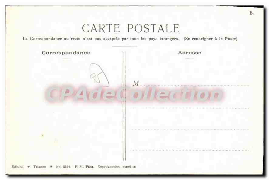 CPA St Gratien Le Chateau Du Marechal De Catinat — Back