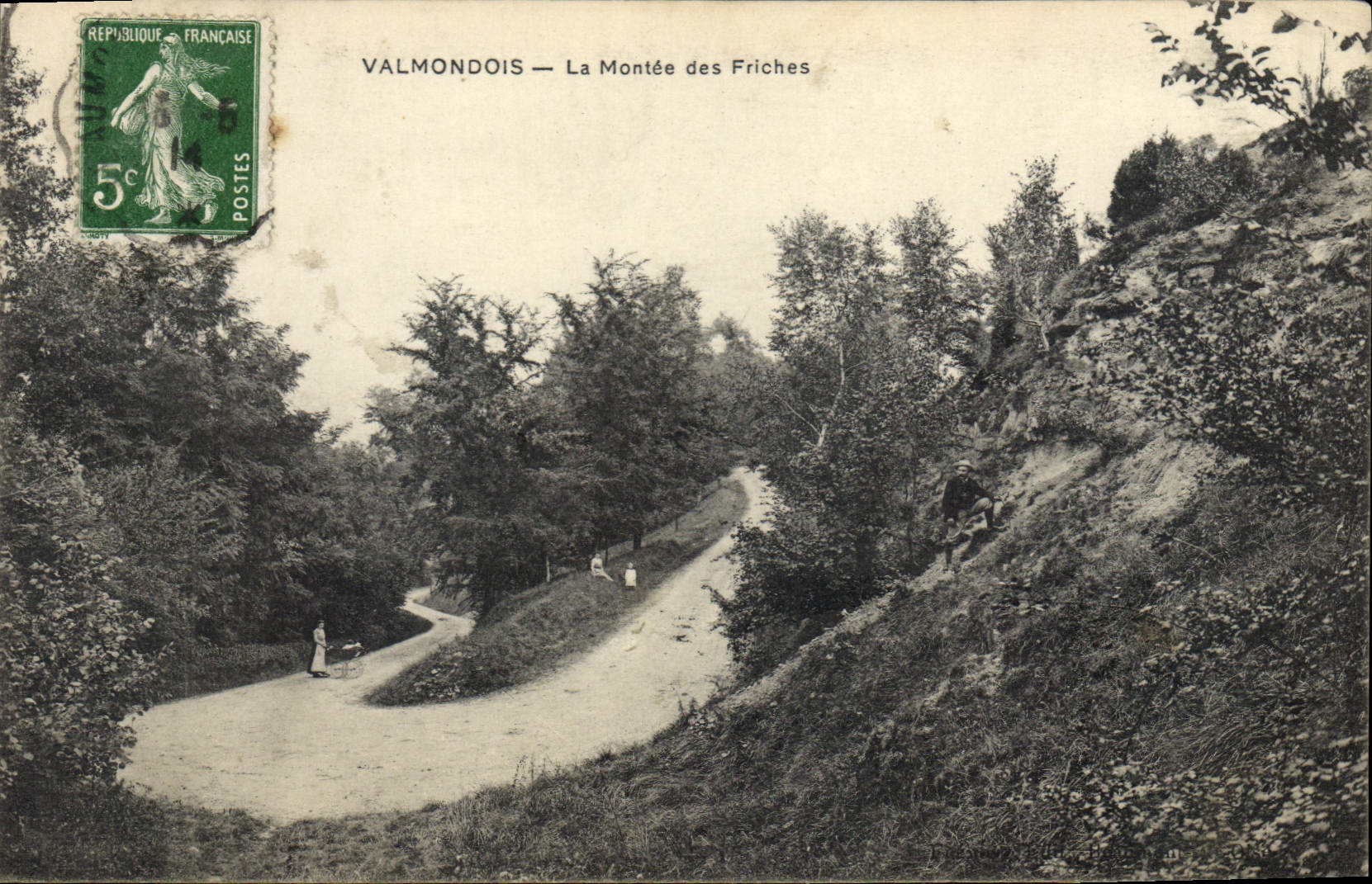 CPA Valmondois La Montee Des Friches