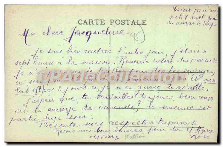 CPA Nesles La Vallee Portail De I'Eglise — Back