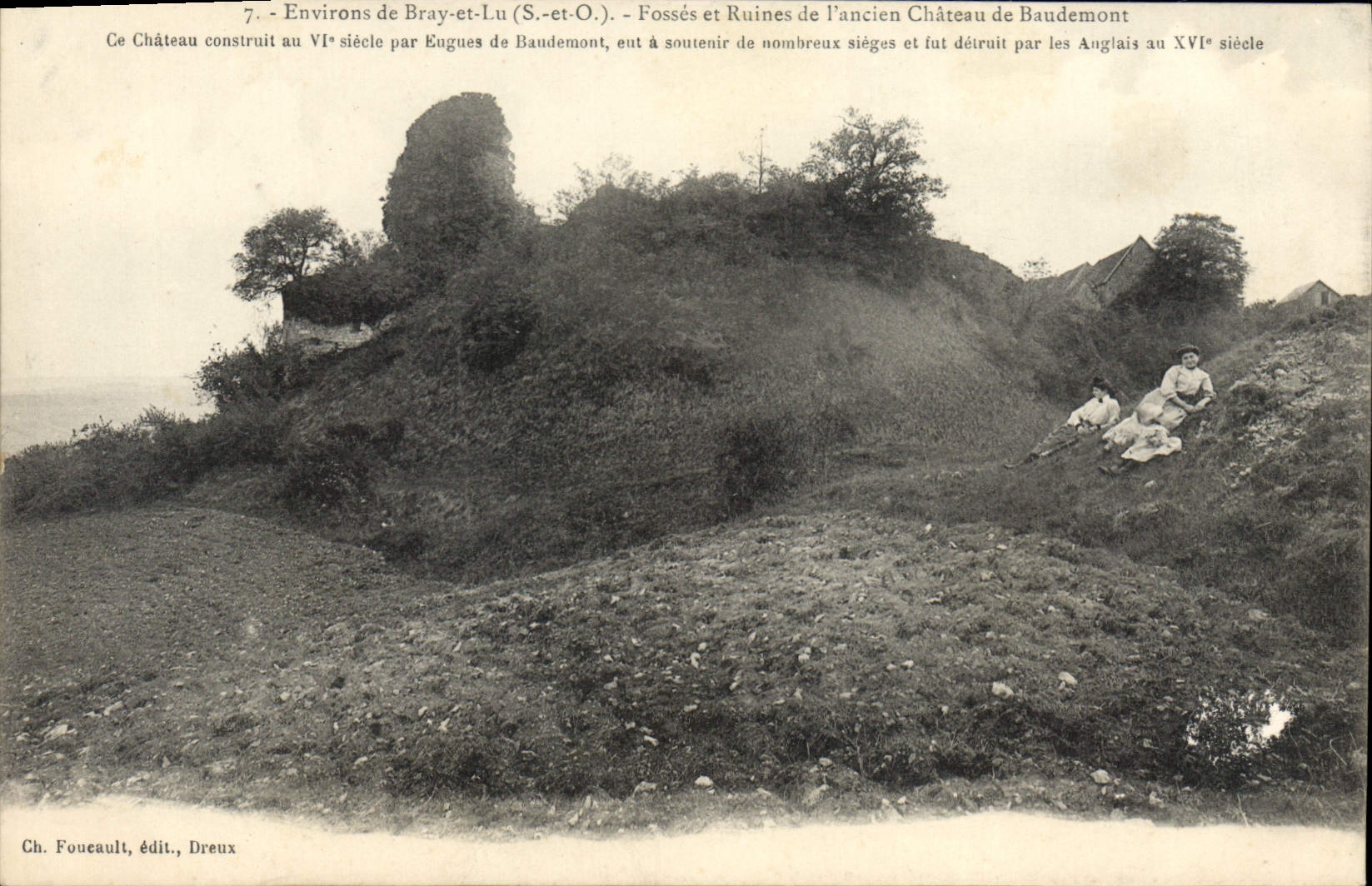 CPA Bray Et Lu Fosses Et Ruines De l'ancien Chateau De Baudemont