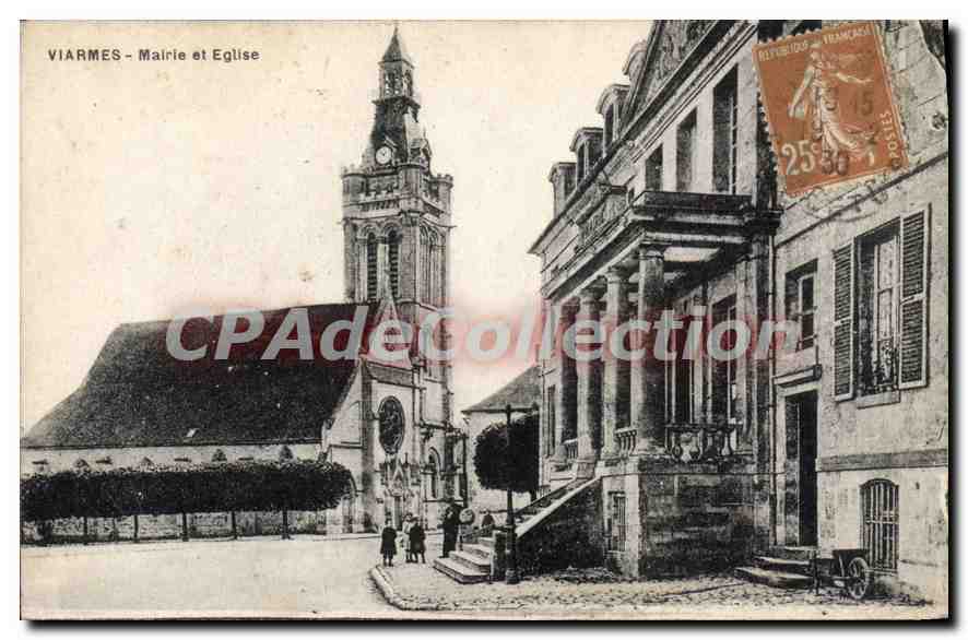 CPA Viarmes Mairie Et Eglise