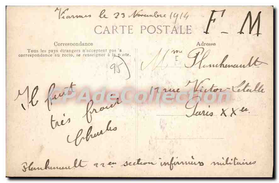 CPA Viarmes La Place De La Mairie — Rückseite
