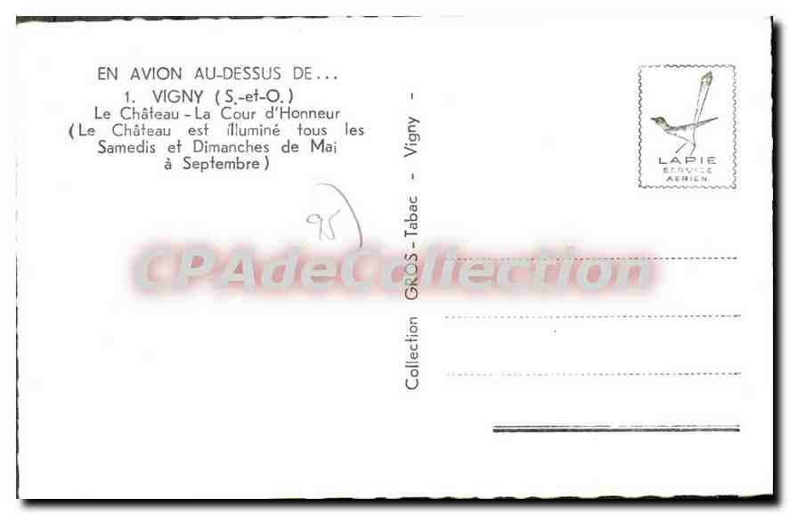 CPA Vigny Le Chateau La Cour D'Honneur — Rückseite
