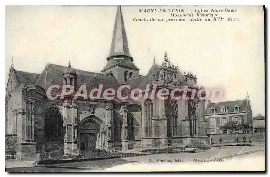 CPA Magny En Vexin Eglise Notre Dame Monument Historique