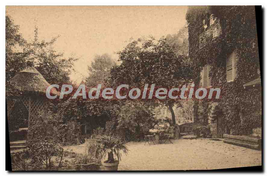 CPA Butry Plage près Valmondois Isle Adam L'Hostellerie Du Moulin A Vent le jardin d'ombre