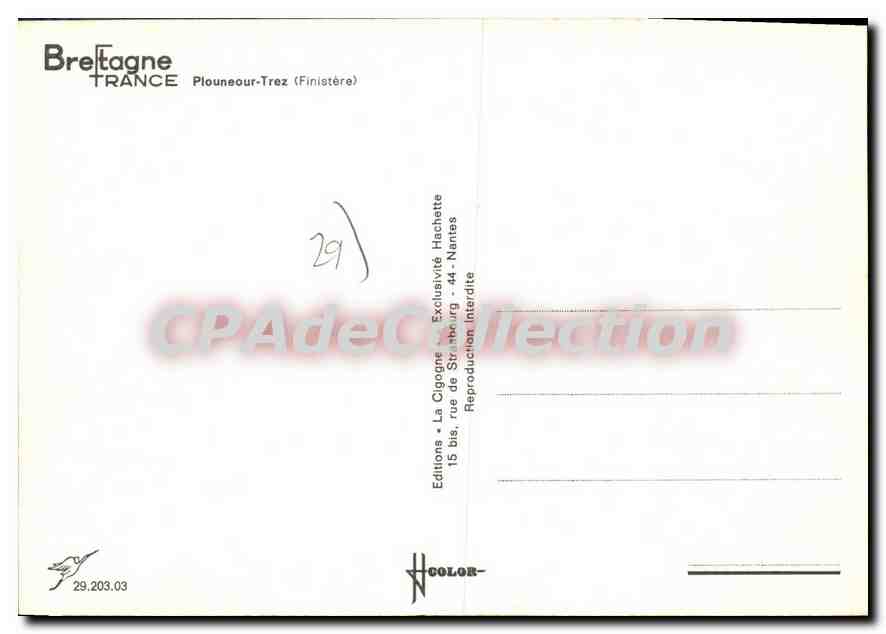 CPSM Plouneour Trez — Verso