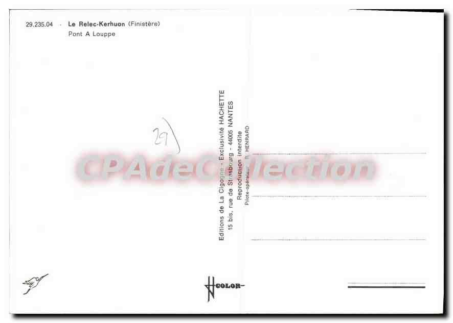 CPSM Le Relec Kerhuon Pont A Louppe — Rückseite