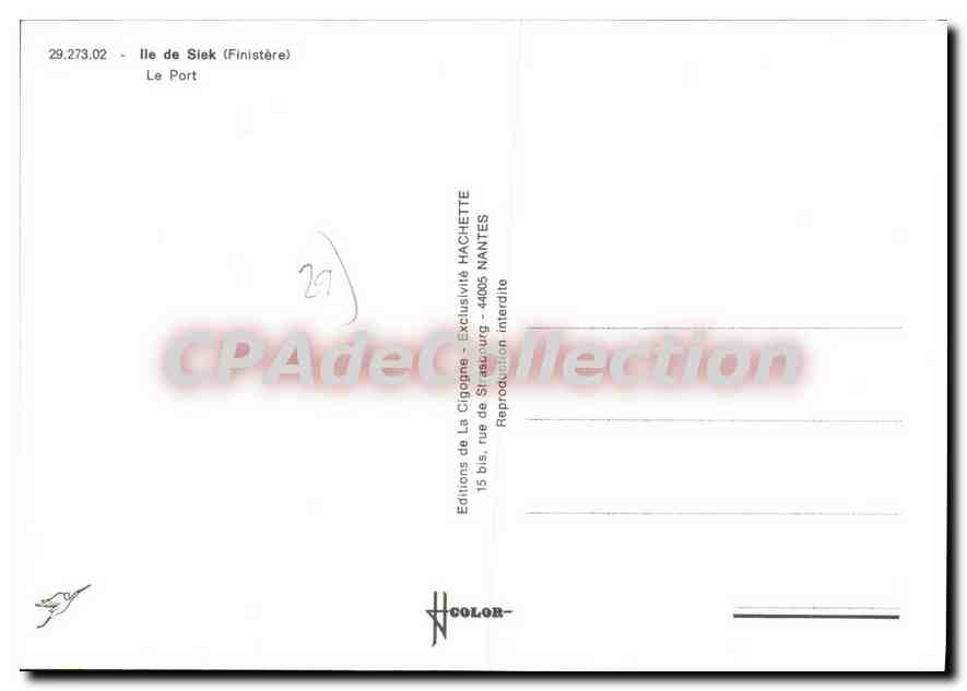 CPSM Ile De Siek Le Port — Verso