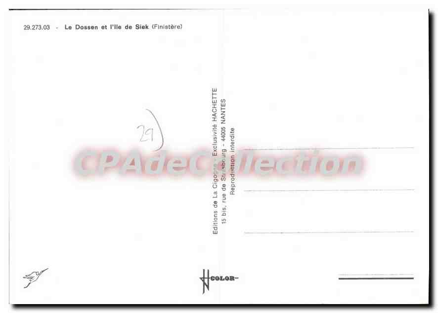 CPSM Le Dossen Ile De Siek — Verso