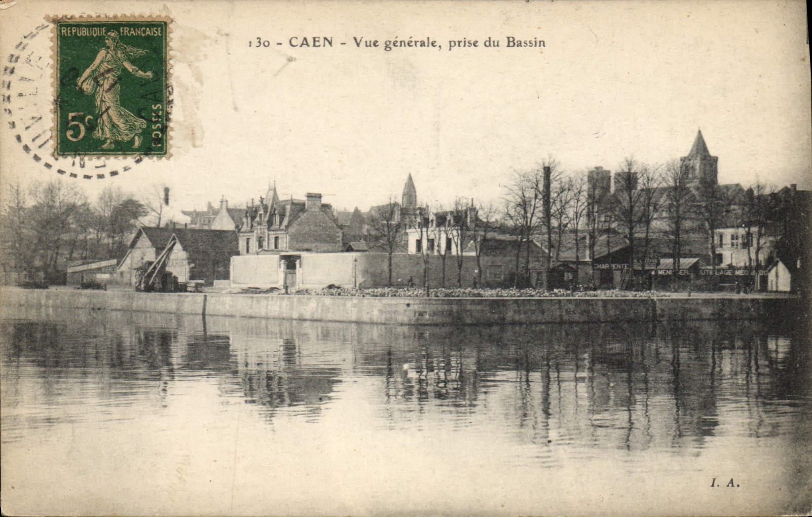 CAEN - Vue générale, prise du Bassin — I.A. — n°130