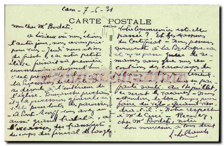 CAEN — Die Orne und der Grand Cours — n° 198 — Rückseite