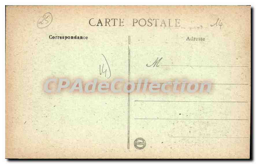 Caserne du Château — Caen — éditeur Lefebvre, n°19 — Verso