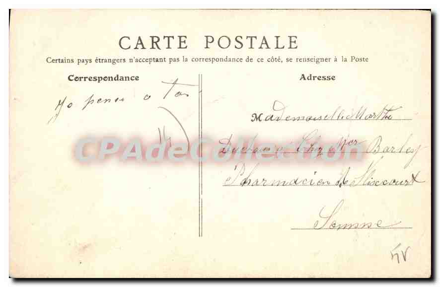 Caen (Calvados) - Statue d'Elie de Beaumont place Saint-Sauveur — B.P. Paris n°19 — Verso