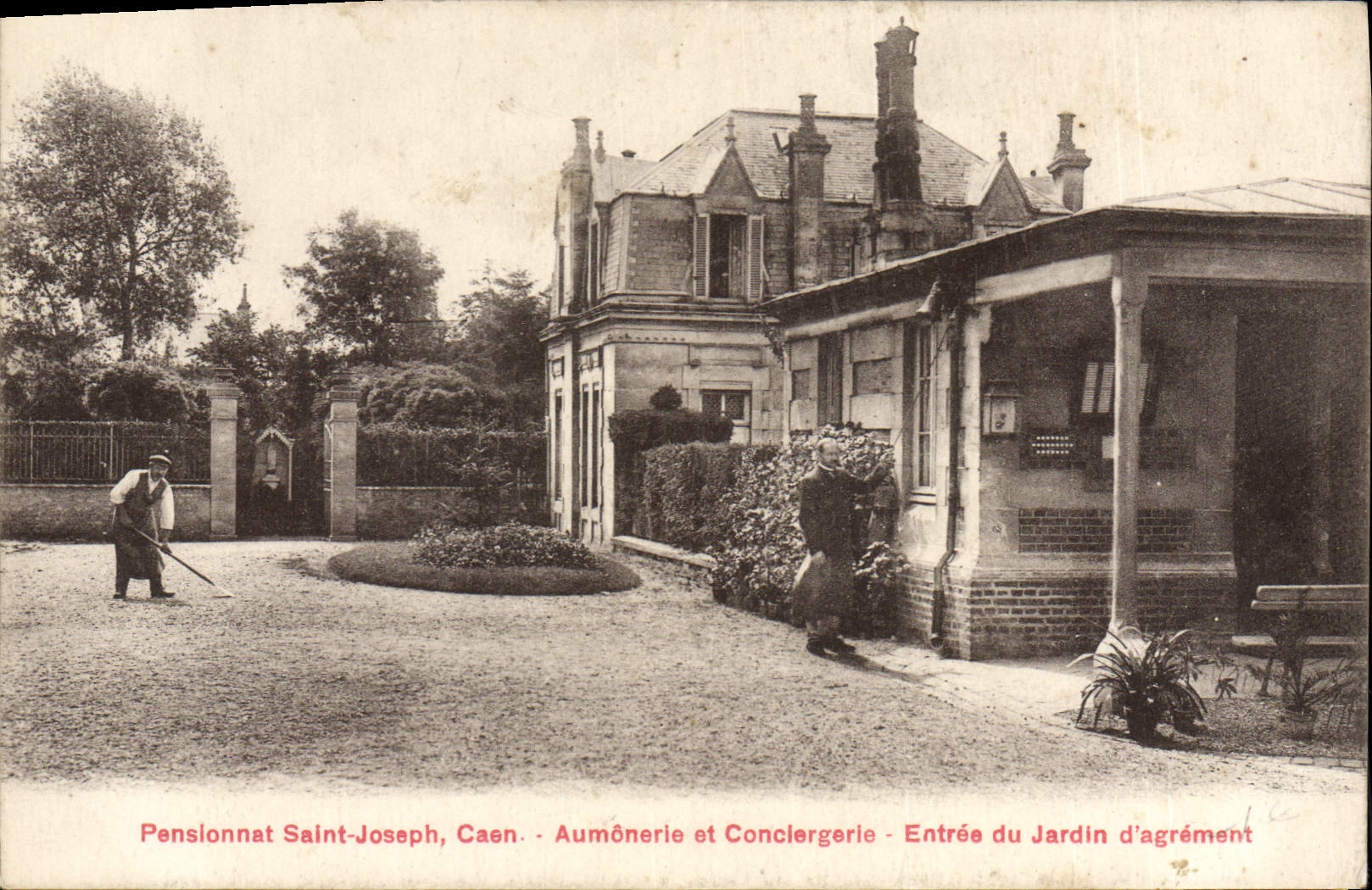CPA Caen Pensionnat Saint Joseph Aumonerie Et Conciergerie